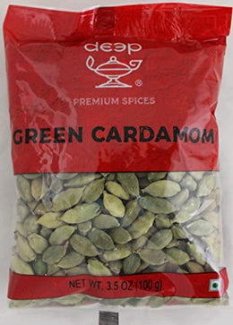Deep Green Cardamom Elaichi 100 G (3.5 Oz)