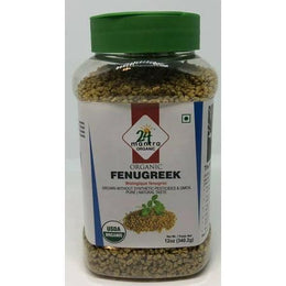 24 Mantra Fenugreek Seed (Methi) Organic Jar 12 Oz