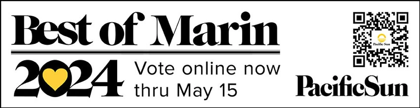 Lotus Market - Pacific Sun Best of Marin 2024 Readers Poll - QR, logo and texts. 